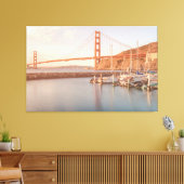 Golden Gate in de ochtend Canvas Afdruk (Insitu (Woonkamer))