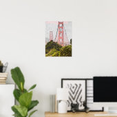 Golden Gate in Oil Poster (Thuiskantoor)