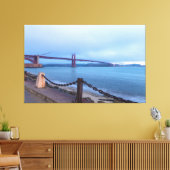 Golden Gate onder mist Canvas Afdruk (Insitu (Woonkamer))