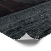 Golden Gate op zonsondergang Poster (Hoek)