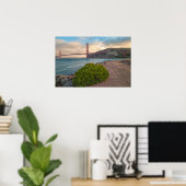 Golden Gate op zonsondergang Poster (Thuiskantoor)