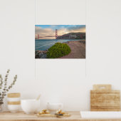 Golden Gate op zonsondergang Poster (Keuken)