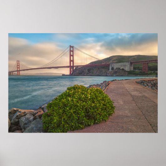 Golden Gate op zonsondergang Poster (Voorkant)