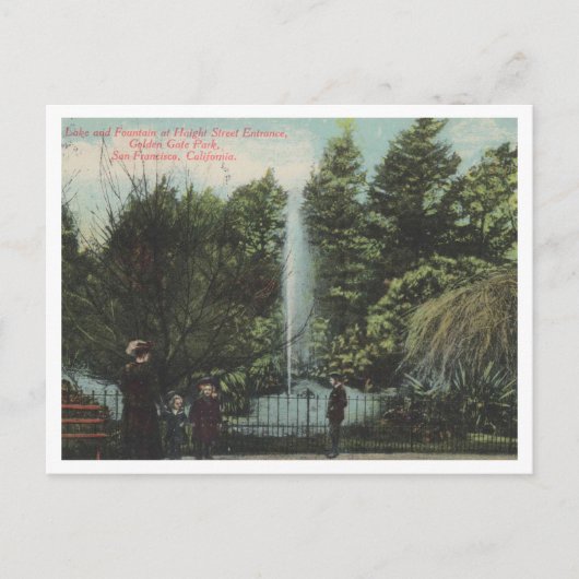 Golden Gate Park, San Francisco Haight Street 1912 Briefkaart (Voorkant)