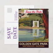 Golden Gate Park, San Francisco,  Save The Date (Voorkant / Achterkant)