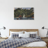 Golden Gate Park, Stow Lake, Huntington-Herfsten Canvas Afdruk (Insitu (Slaapkamer))