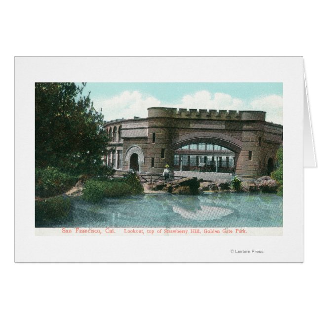 Golden Gate Park Strawberry Hill Lookout Uitzicht (Voorkant Horizontaal)