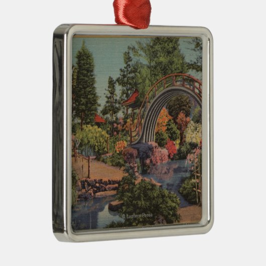 Golden Gate ParkTea Garden- San Francisco, CA Metalen Ornament (Rechts)