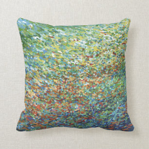 Golden Gate Red Oranje Blue Green Pillow van Juul Kussen