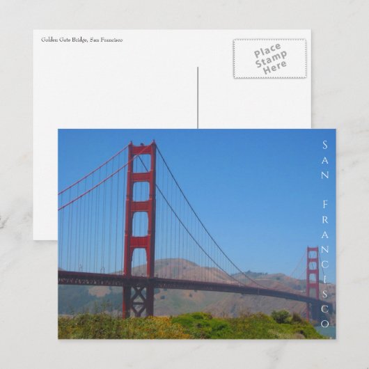 golden gate san fran briefkaart (Voorkant / Achterkant)