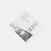 Golden Gate San Francisco bruiloft servetten (Hoek)