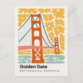 Golden Gate San Francisco California reizen bloeme Briefkaart (Voorkant)