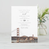 Golden Gate San Francisco California Wedding Kaart (Staand voorkant)