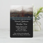 Golden Gate San Francisco Couples Shower Invite Kaart (Staand voorkant)