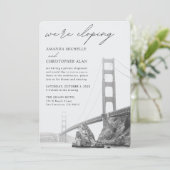 Golden Gate San Francisco Elopement receptie Kaart (Staand voorkant)