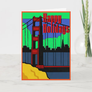Golden Gate San Francisco, Kerstmis Feestdagen Kaart