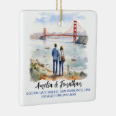 Golden Gate, San Francisco, Waterverf Reiskunst Keramisch Ornament (Rechts)