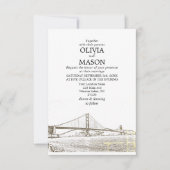 Golden Gate San Francisco Wedding Invitation Kaart (Voorkant)