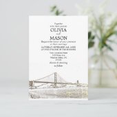 Golden Gate San Francisco Wedding Invitation Kaart (Staand voorkant)
