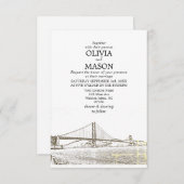 Golden Gate San Francisco Wedding Invitation Kaart (Voorkant / Achterkant)
