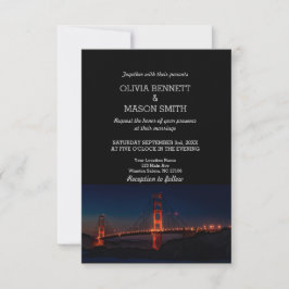 Golden Gate San Francisco Wedding Invitation Kaart