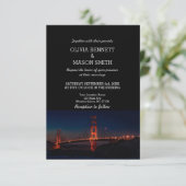 Golden Gate San Francisco Wedding Invitation Kaart (Staand voorkant)