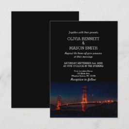 Golden Gate San Francisco Wedding Invitation Kaart