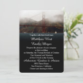 Golden Gate San Francisco Wedding Invitation Kaart (Staand voorkant)