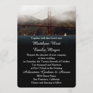 Golden Gate San Francisco Wedding Invitation Kaart