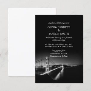 Golden Gate San Francisco Wedding Invitation Kaart