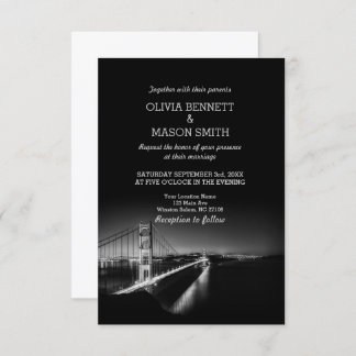Golden Gate San Francisco Wedding Invitation Kaart