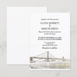 Golden Gate San Francisco Wedding Invitation Kaart
