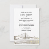 Golden Gate San Francisco Wedding Invitation Kaart (Voorkant)