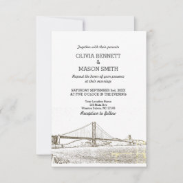 Golden Gate San Francisco Wedding Invitation Kaart