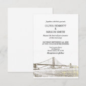Golden Gate San Francisco Wedding Invitation Kaart (Voorkant / Achterkant)