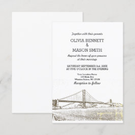 Golden Gate San Francisco Wedding Invitation Kaart