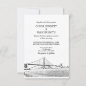 Golden Gate San Francisco Wedding Invitation Kaart (Voorkant)