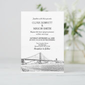 Golden Gate San Francisco Wedding Invitation Kaart (Staand voorkant)