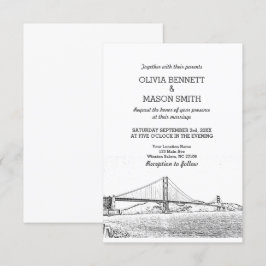 Golden Gate San Francisco Wedding Invitation Kaart