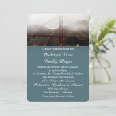 Golden Gate San Francisco Wedding Invitation Kaart (Staand voorkant)