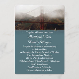 Golden Gate San Francisco Wedding Invitation Kaart