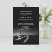 Golden Gate San Francisco Wedding Invitation Kaart (Staand voorkant)
