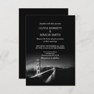 Golden Gate San Francisco Wedding Invitation Kaart