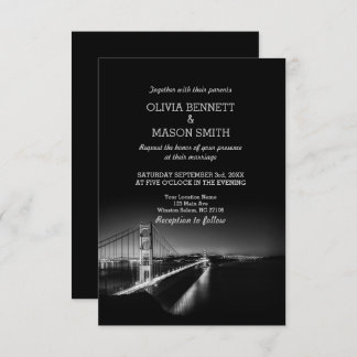 Golden Gate San Francisco Wedding Invitation Kaart