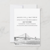Golden Gate San Francisco Wedding Invitation Kaart (Voorkant)