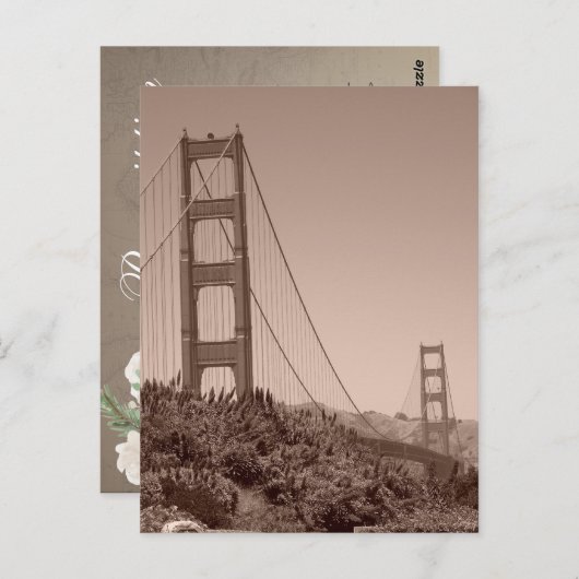Golden Gate SF Bruidsfeest Spel Postcard Briefkaart (Voorkant / Achterkant)