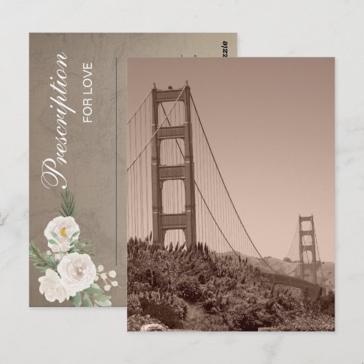 Golden Gate SF Bruidsmeisjesfeest spel Postcard Briefkaart (Voorkant / Achterkant)