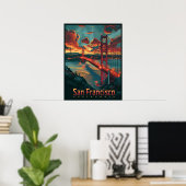 Golden Gate: skyline van San Francisco Poster (Thuiskantoor)