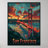 Golden Gate: skyline van San Francisco Poster (Voorkant)