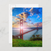 Golden Gate Sunrise Briefkaart (Voorkant / Achterkant)